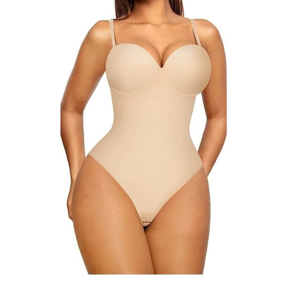 Nwt Feelin Girl Tan Underwire Thong Shapewear Size XXL - Picture 9 of 9